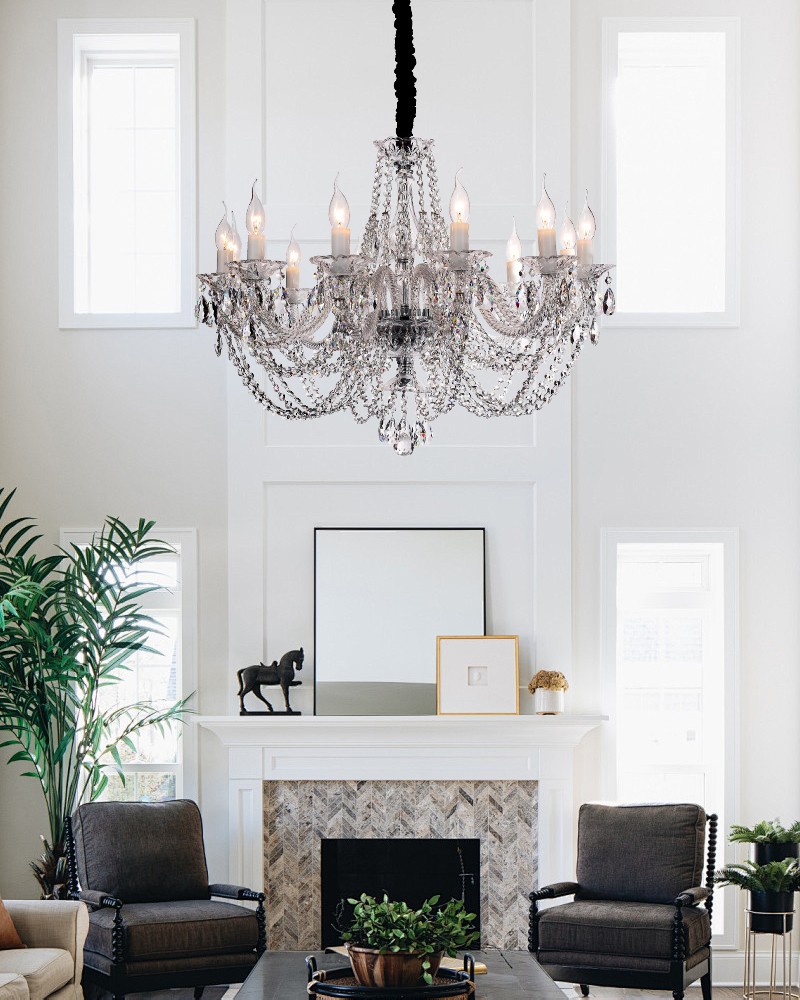 Antique glass chandelier