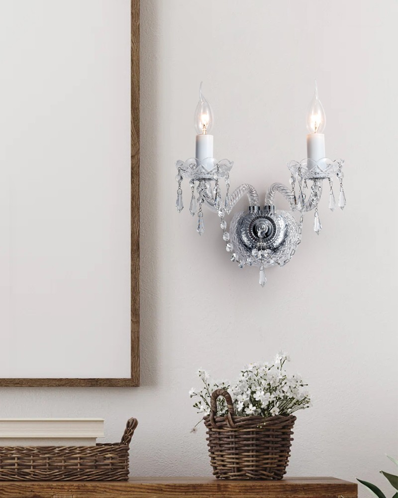 Crystal wall lamp