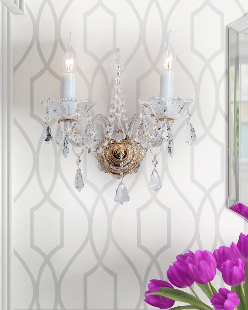 Crystal wall lamp