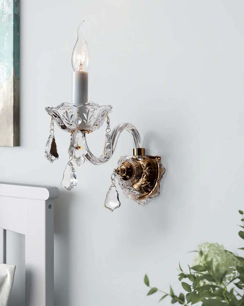 Crystal wall lamp