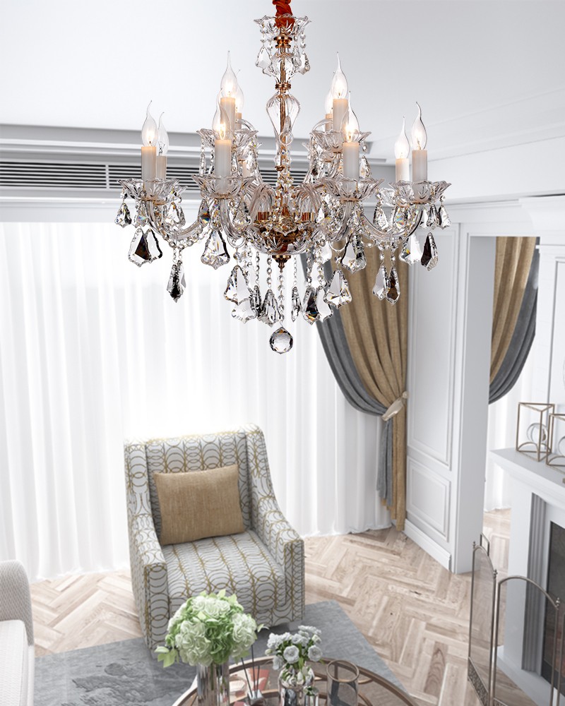 Antique crystal chandelier