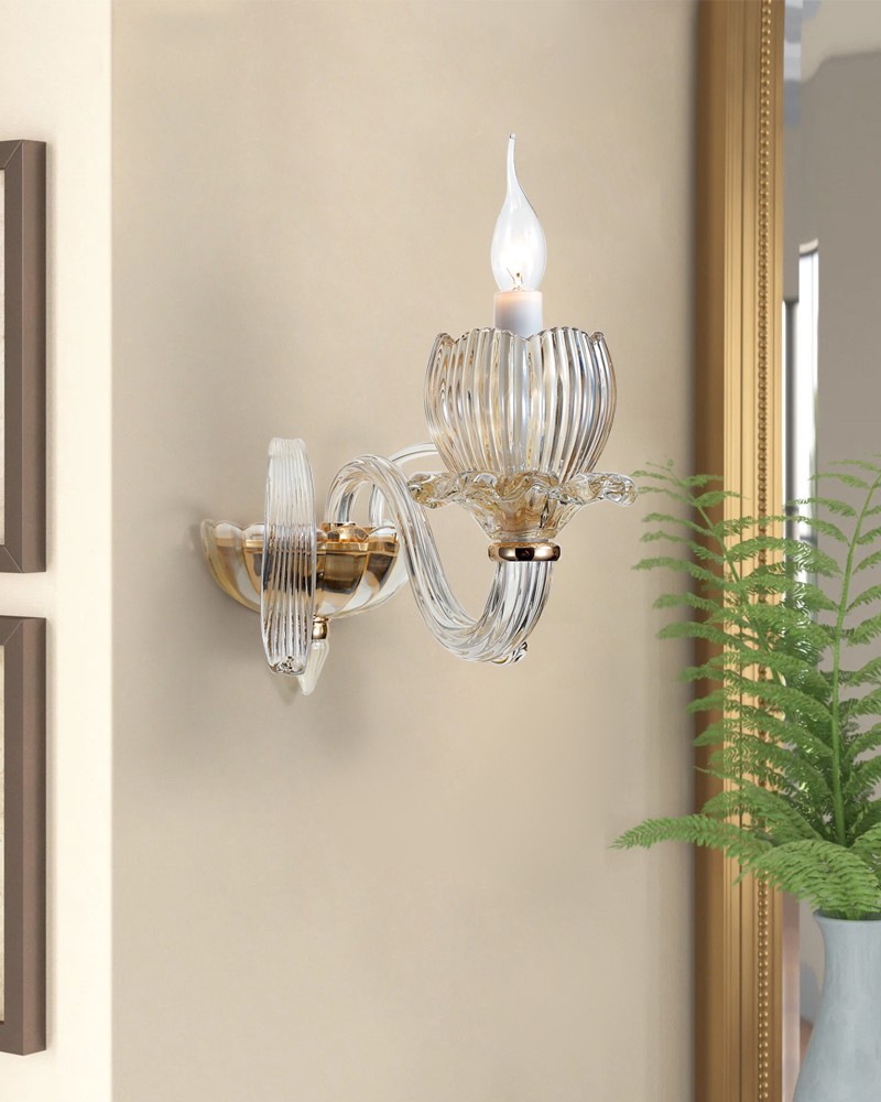retro gold wall lamp