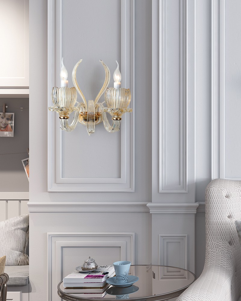 retro gold wall lamp
