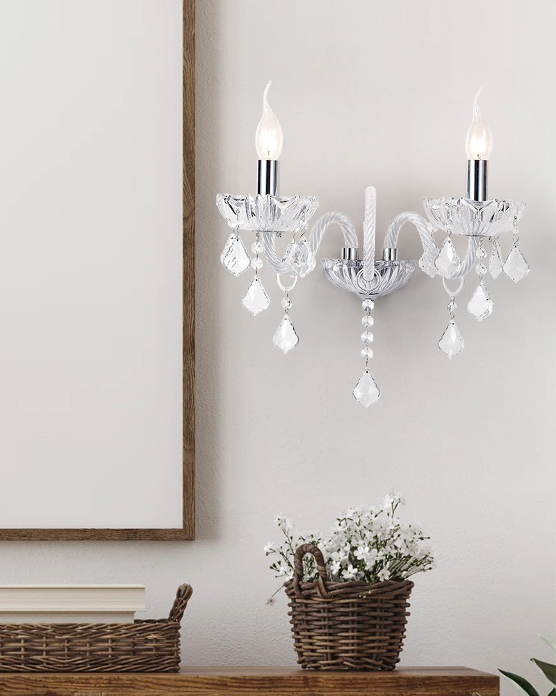 Crystal wall lamp