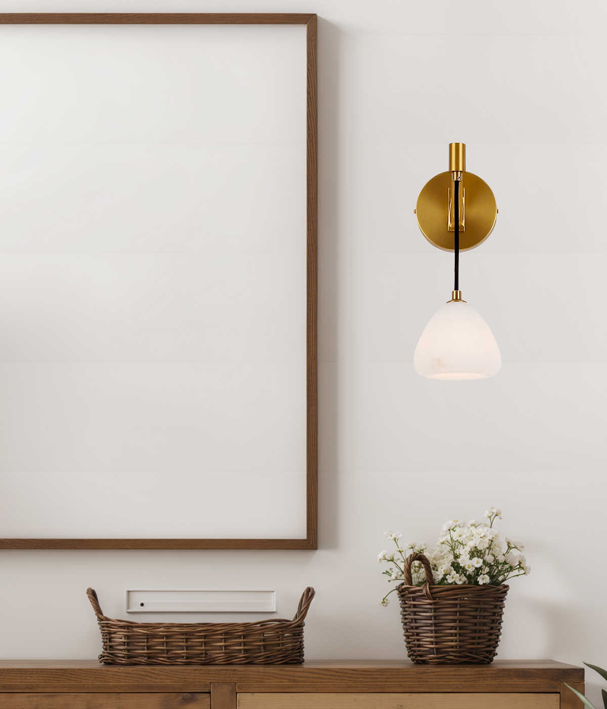 Marble wall lamp