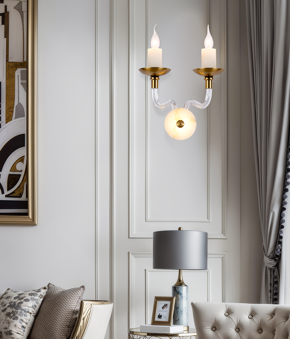 Traditional candle wall lamp