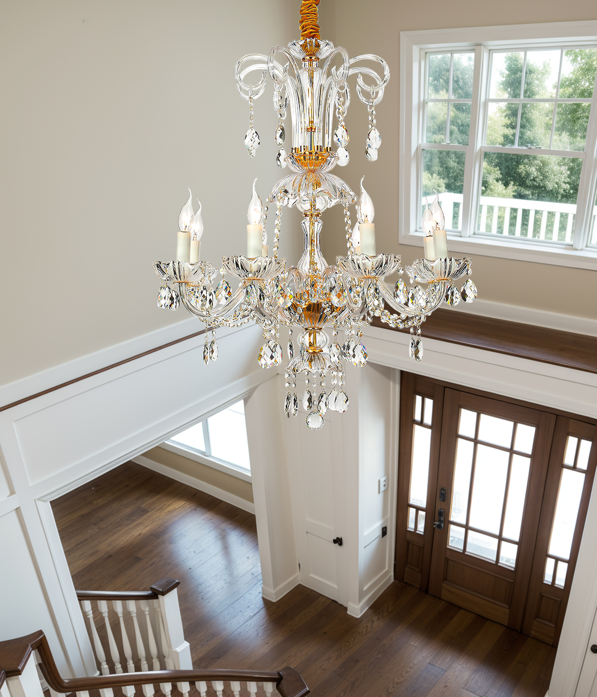 Golden chandelier