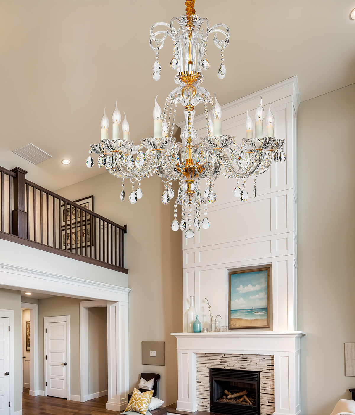Golden chandelier