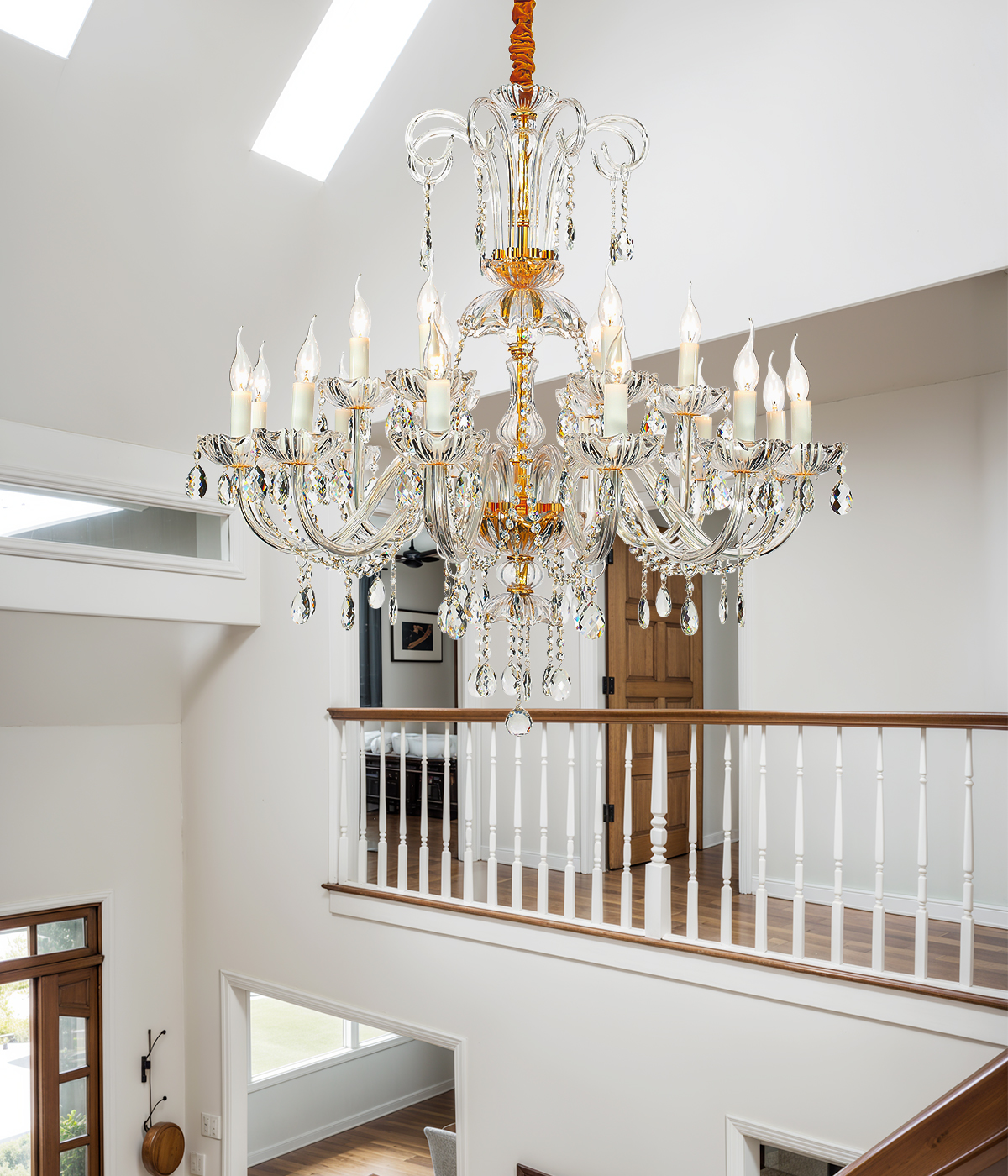 Golden chandelier