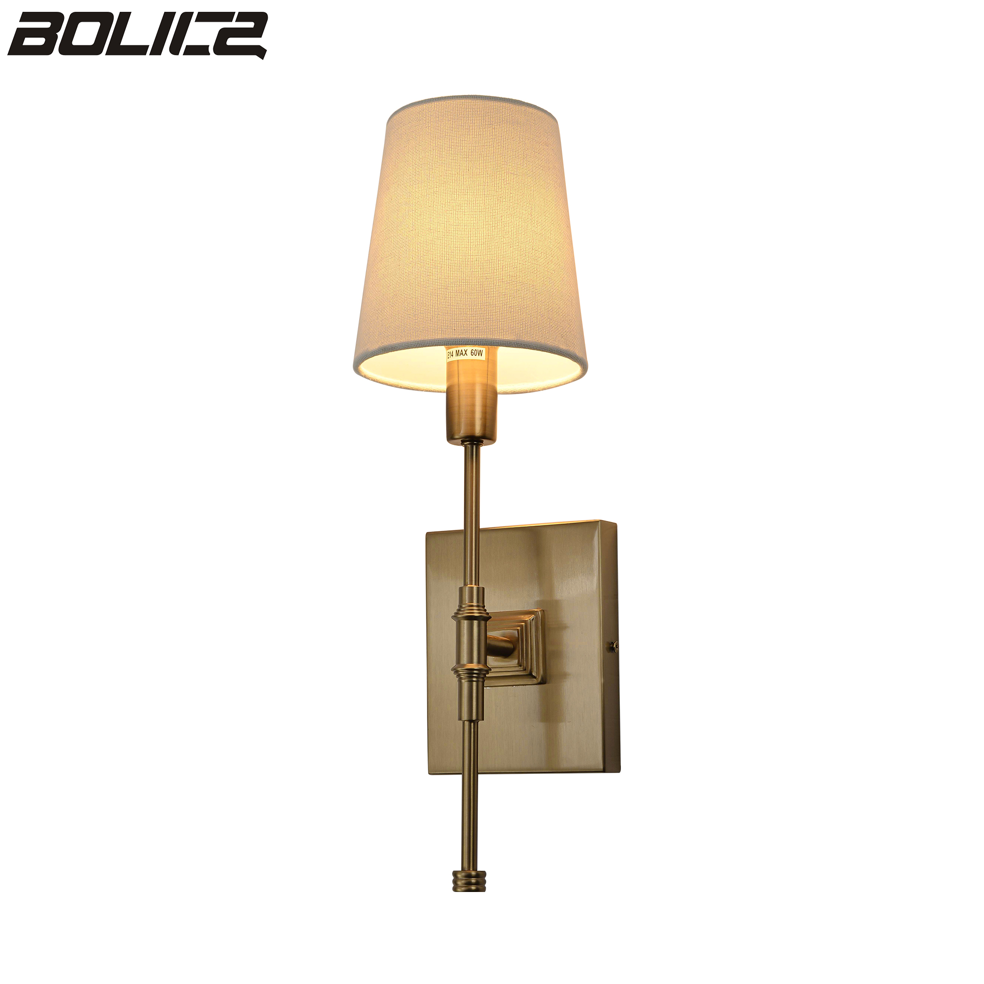 Bedroom dressing table wall lamp with lampshade