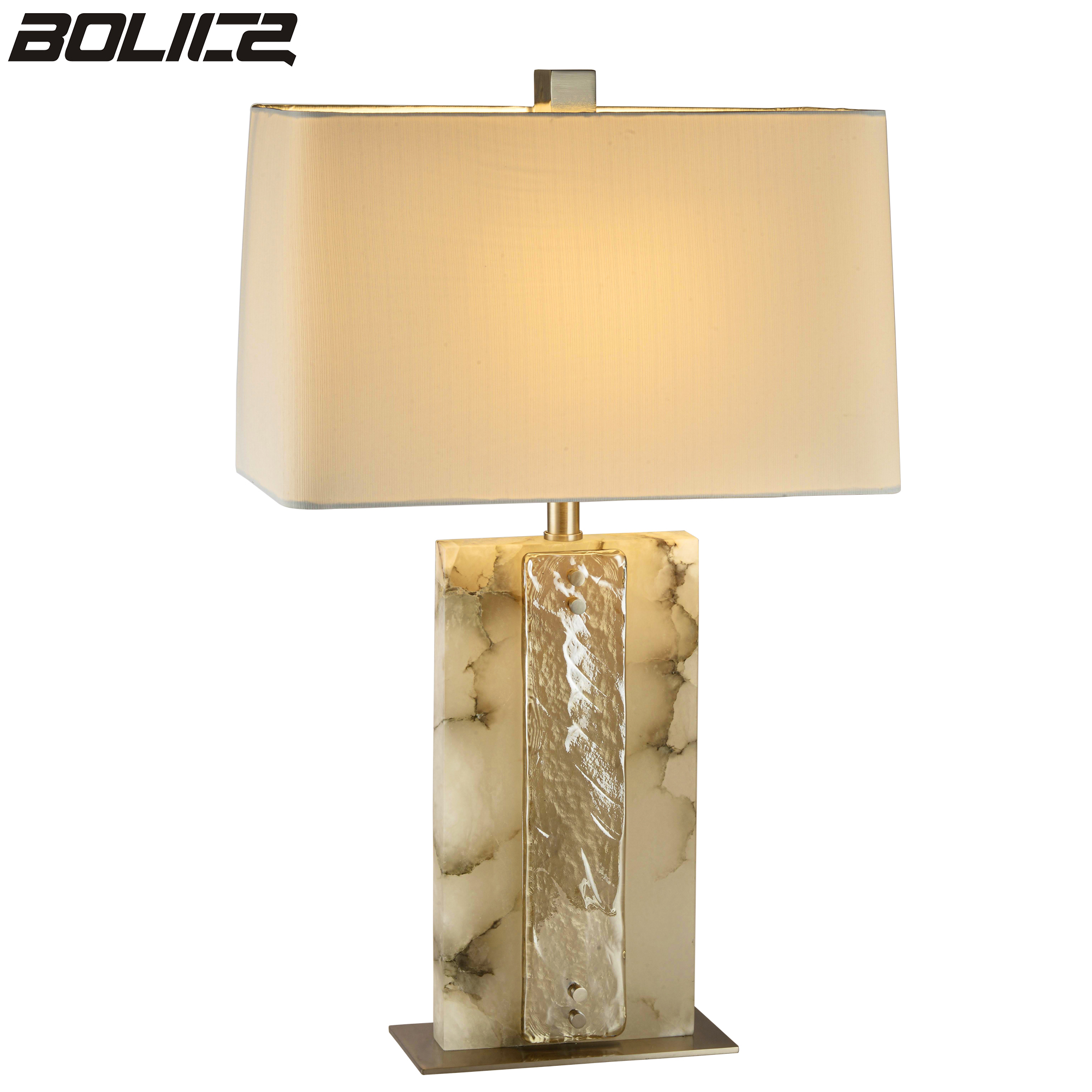 Light luxury indoor rectangular table lamp