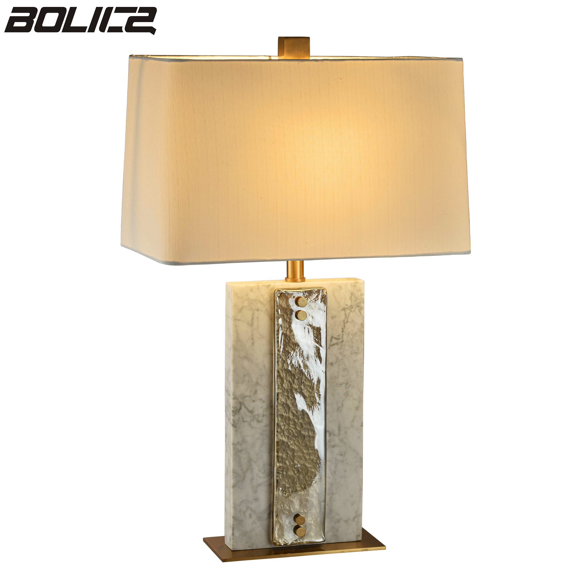 Light luxury indoor rectangular table lamp