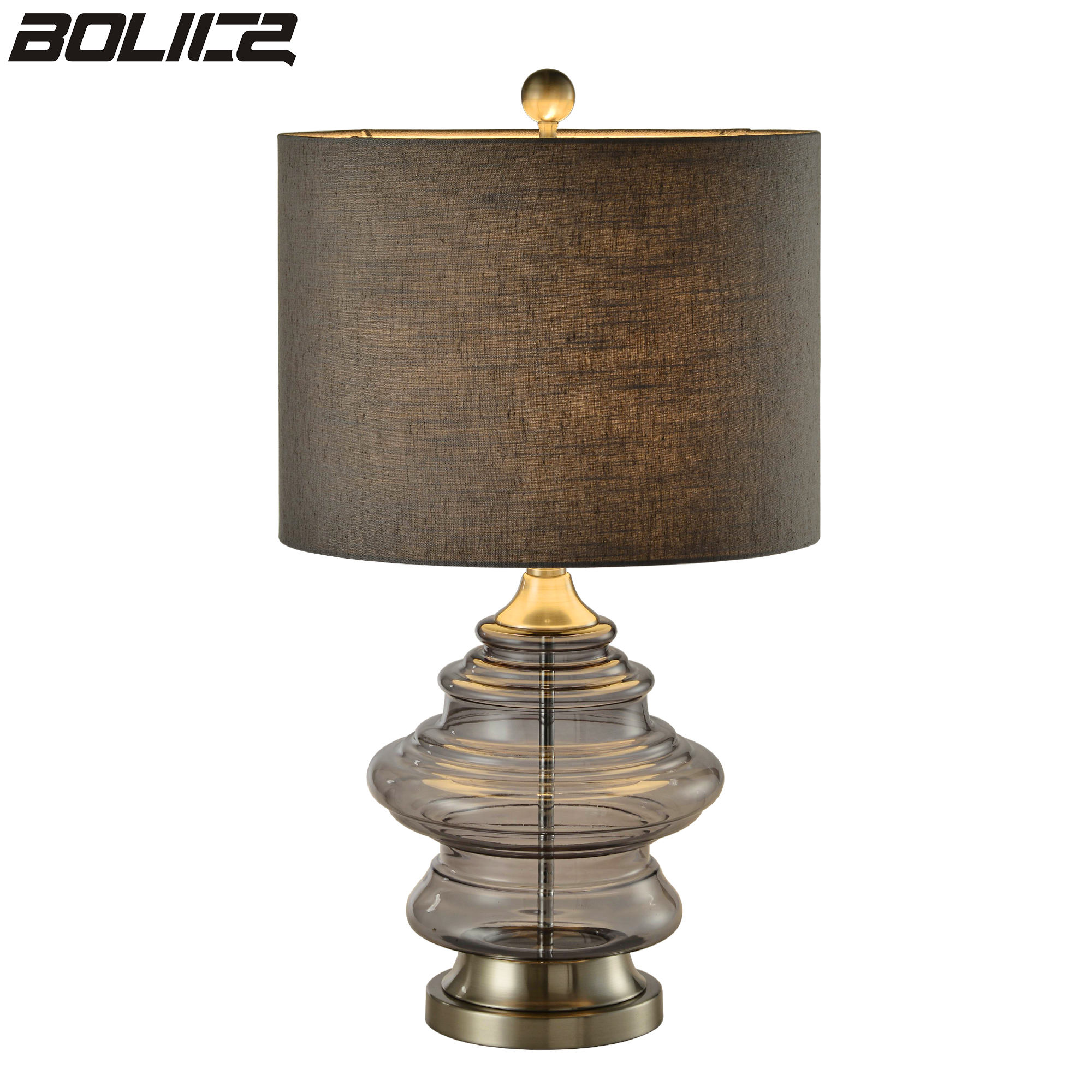Elegante tafellamp van glas in kuststijl