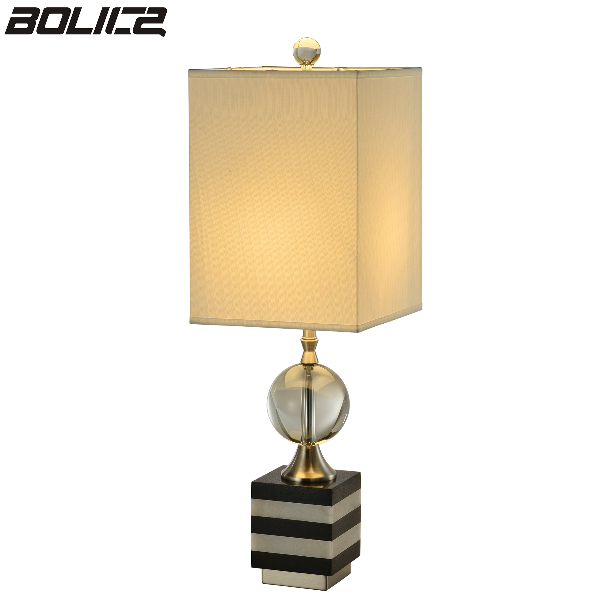 Imitatie messing kristal marmeren tafellamp