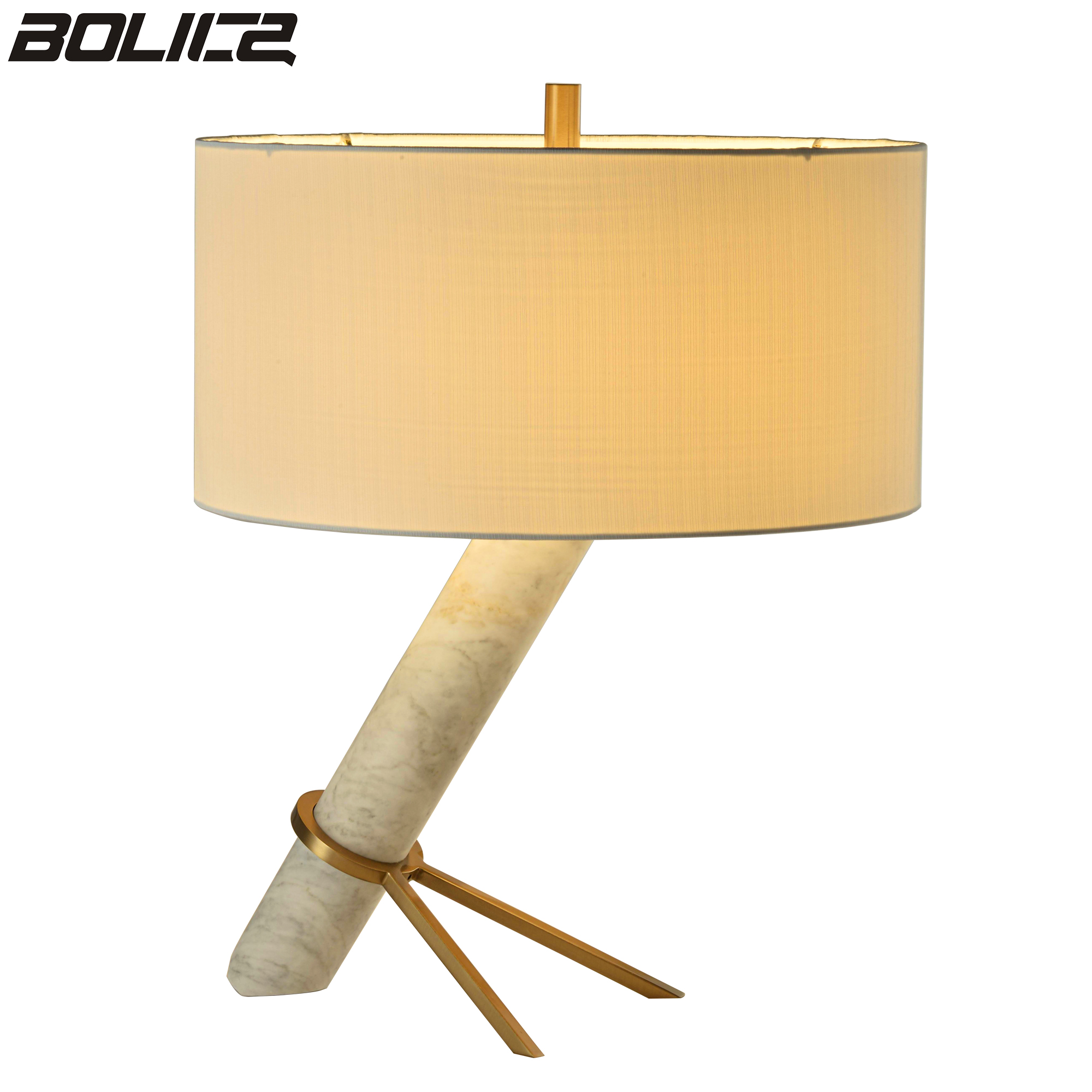 Moderne LED-tafellamp met marmeren voet