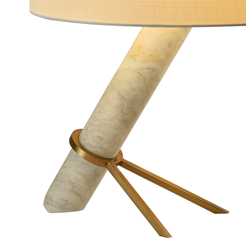 Moderne LED-tafellamp met marmeren voet