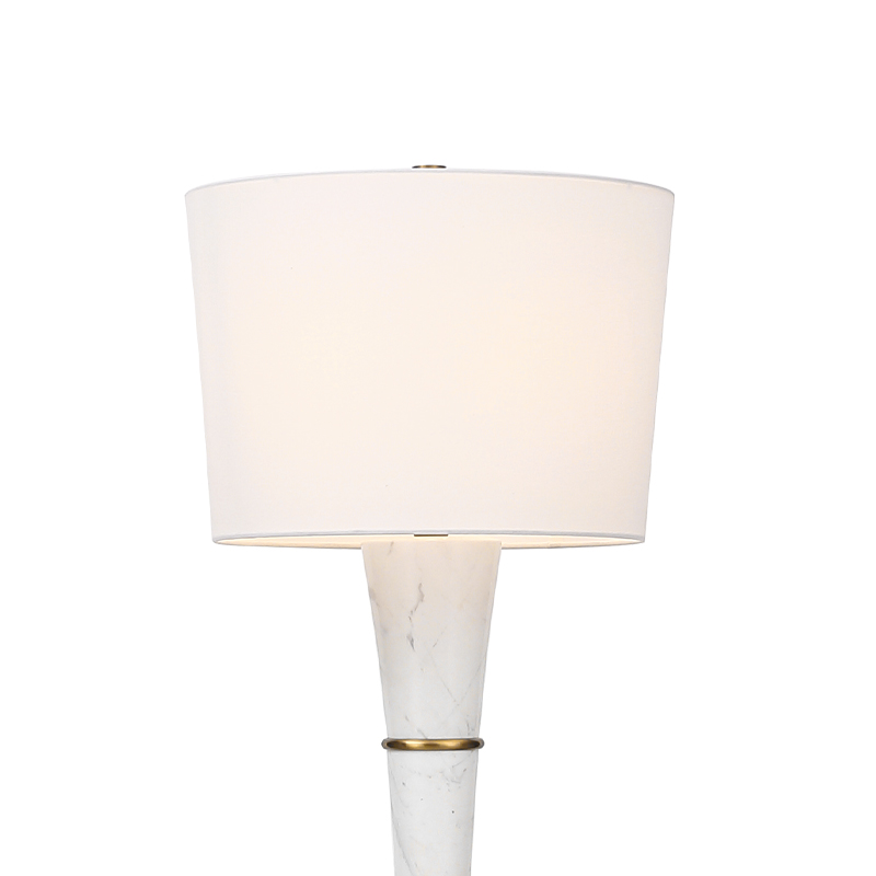 Moderne vloerlamp van wit marmer