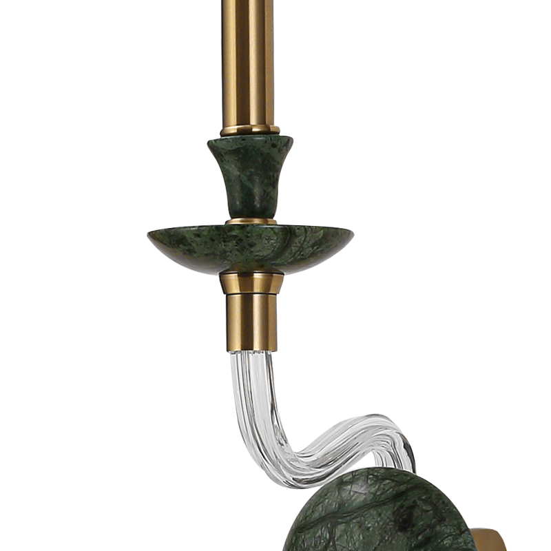 Marmeren vintage kaarswandlamp