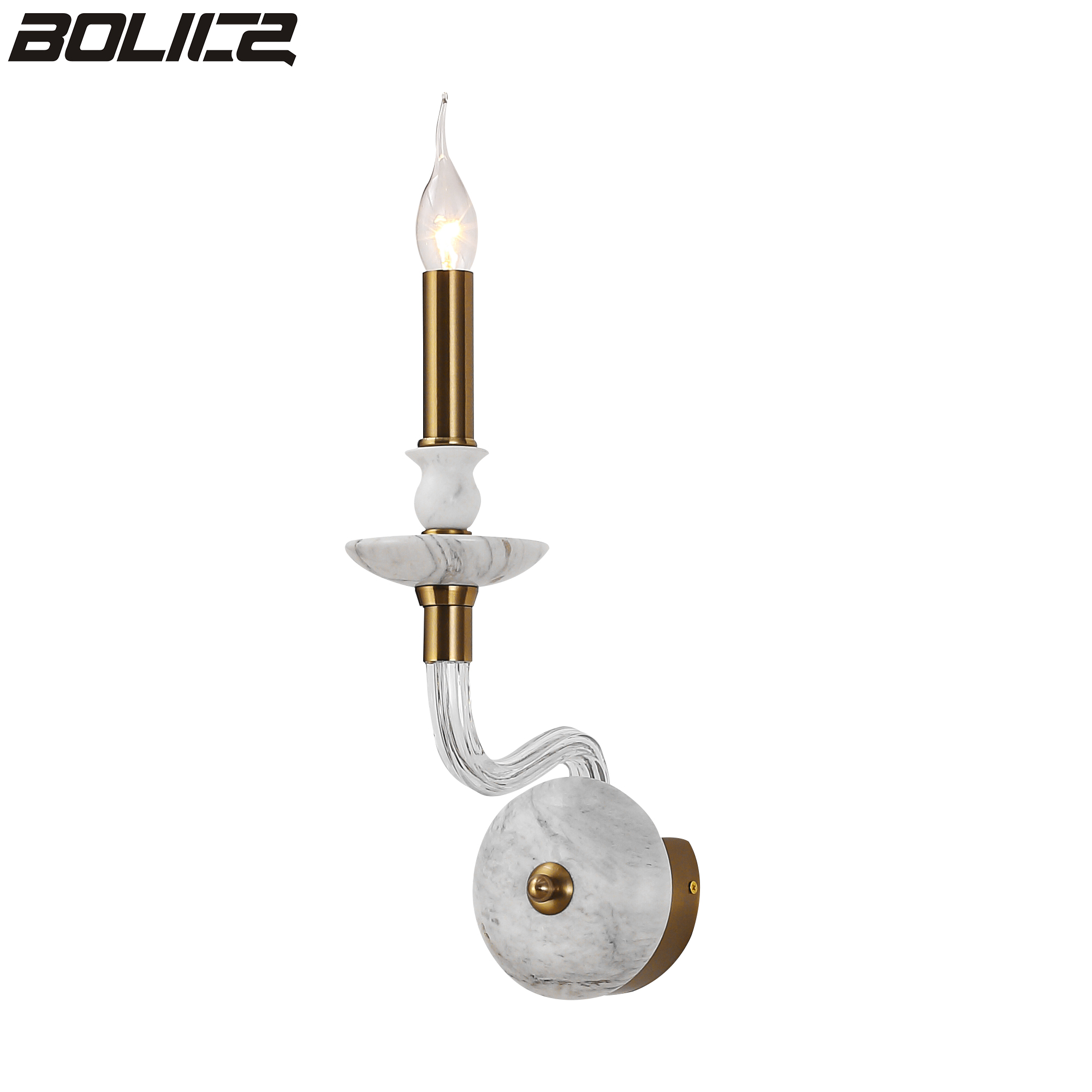 Amerikaanse moderne marmeren wandlamp