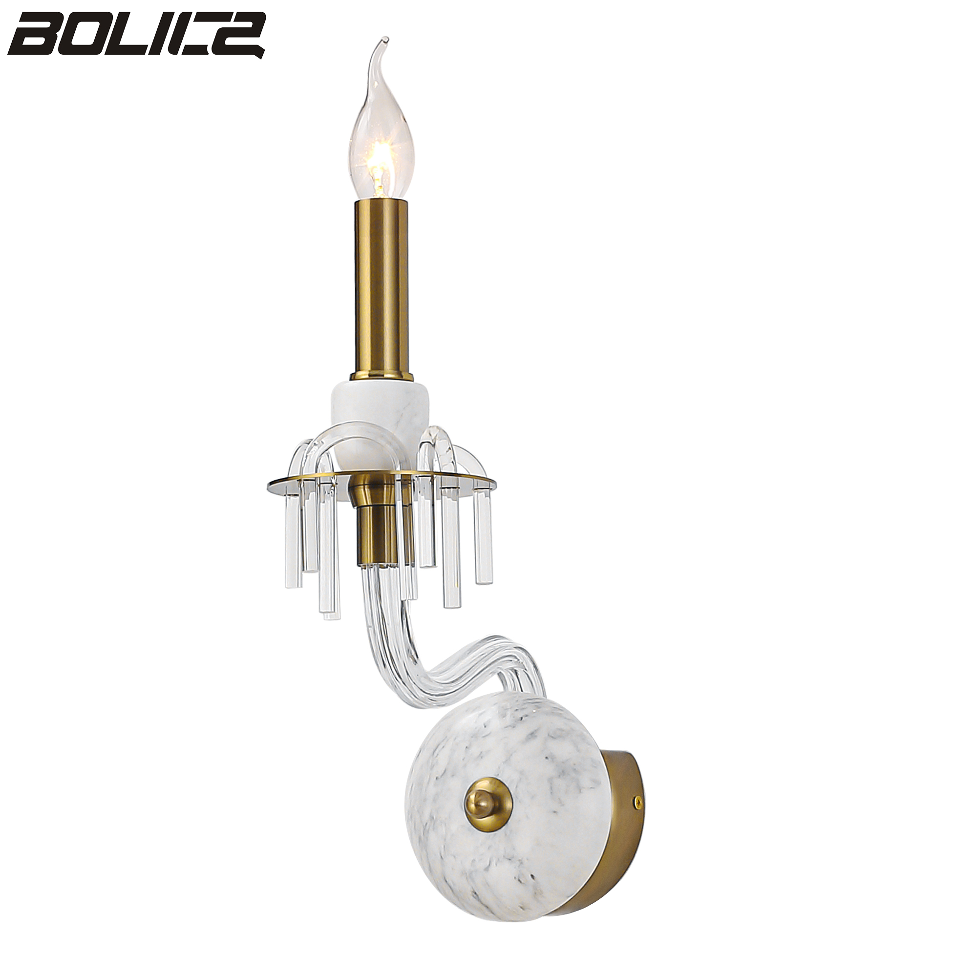 Stenen traditionele kaarswandlamp