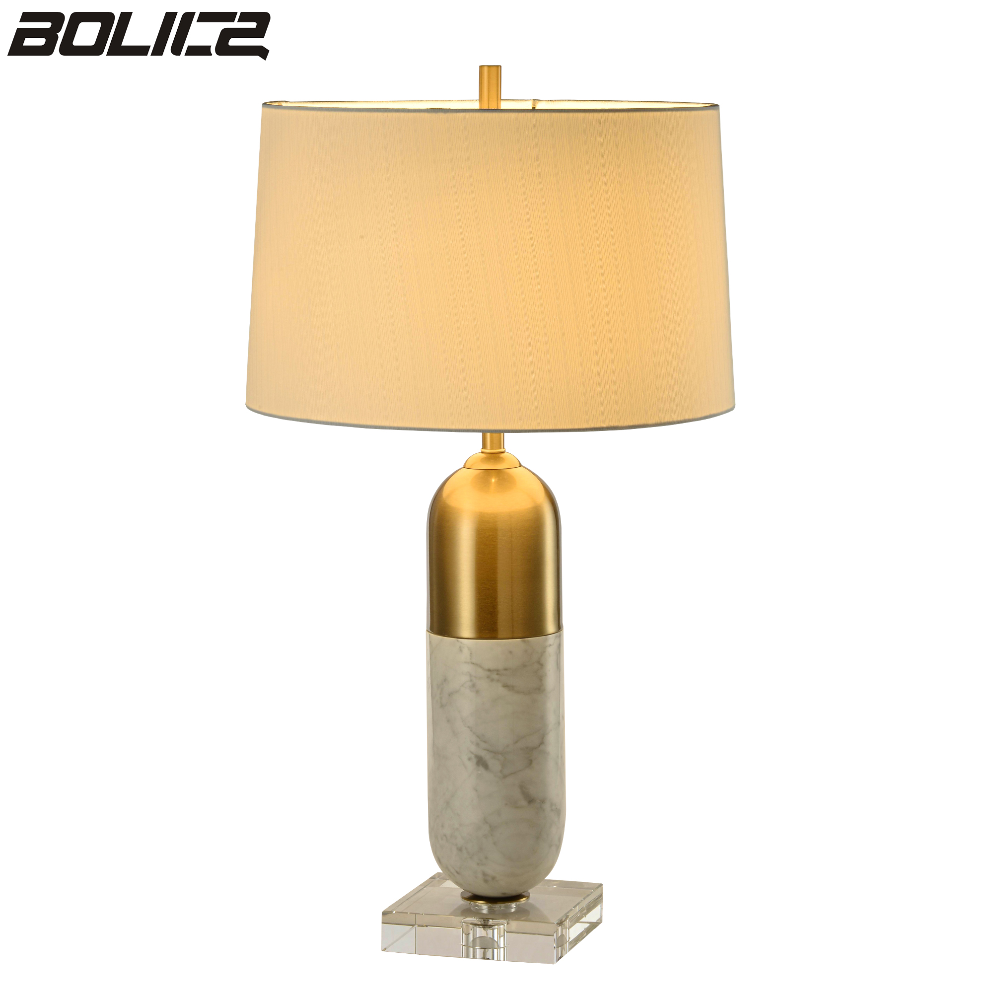 Moderne marmeren kristallen tafellamp