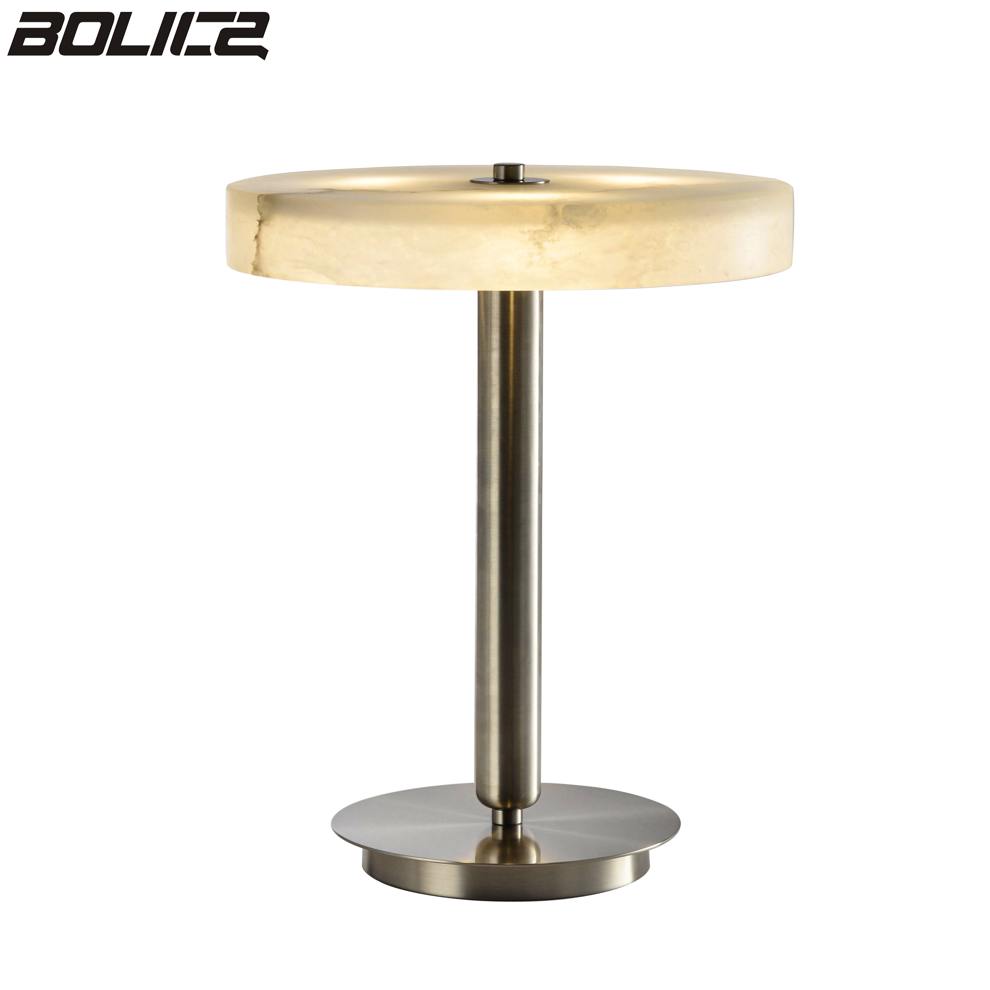 Moderne lichte luxe glazen/metalen tafellamp