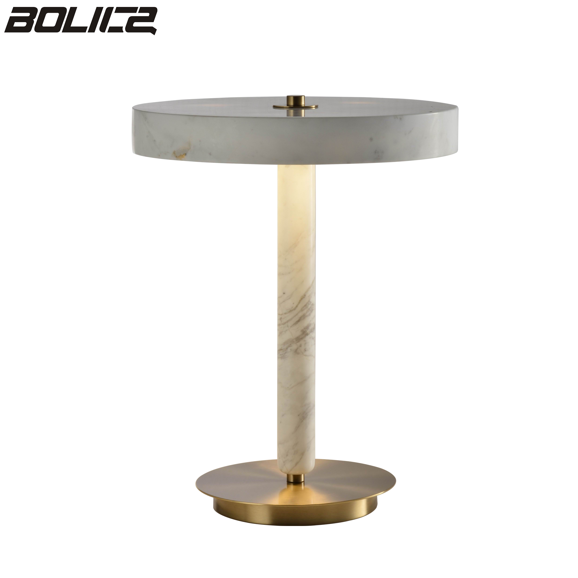 Moderne lichte luxe glazen/metalen tafellamp