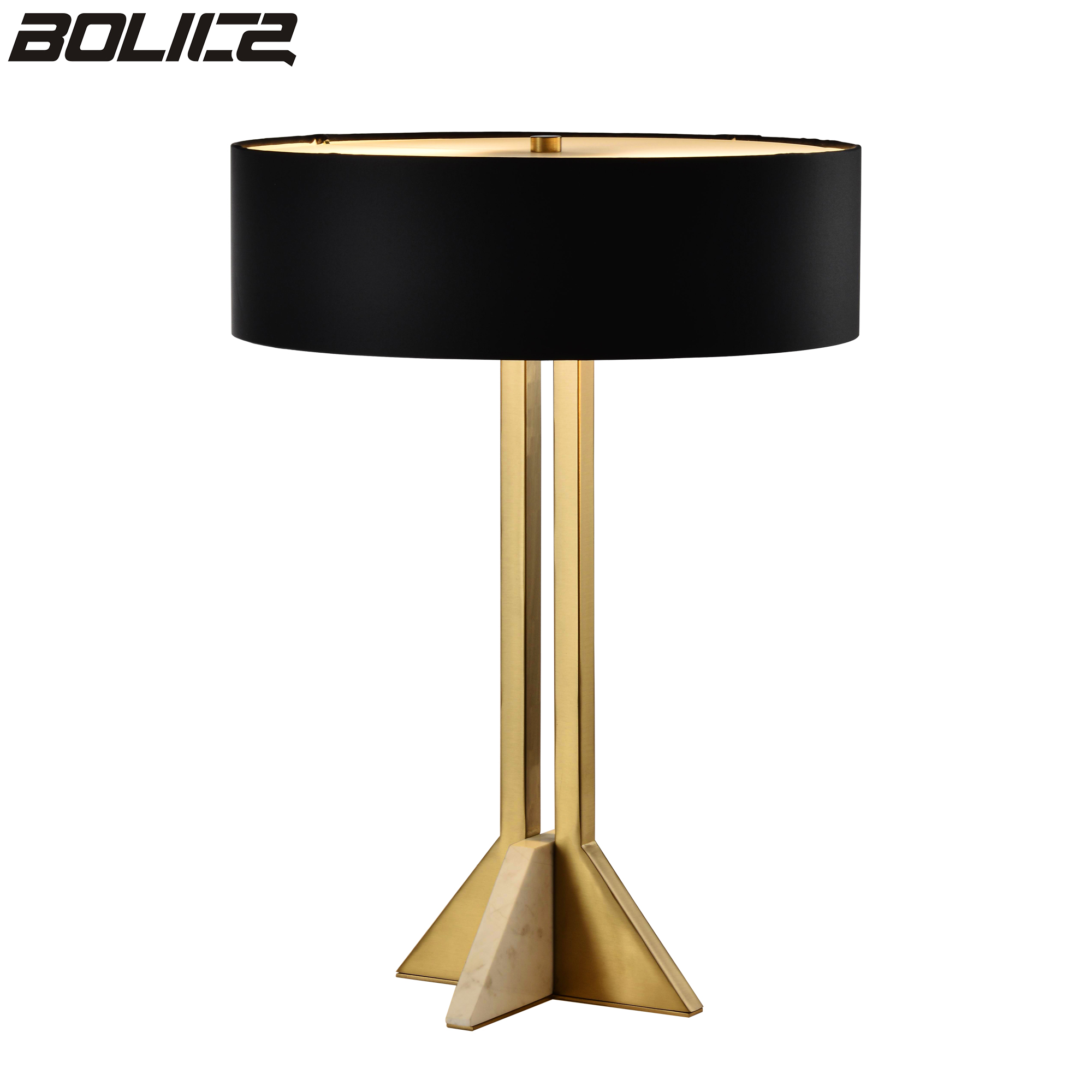 Moderne metalen holle tafellamp