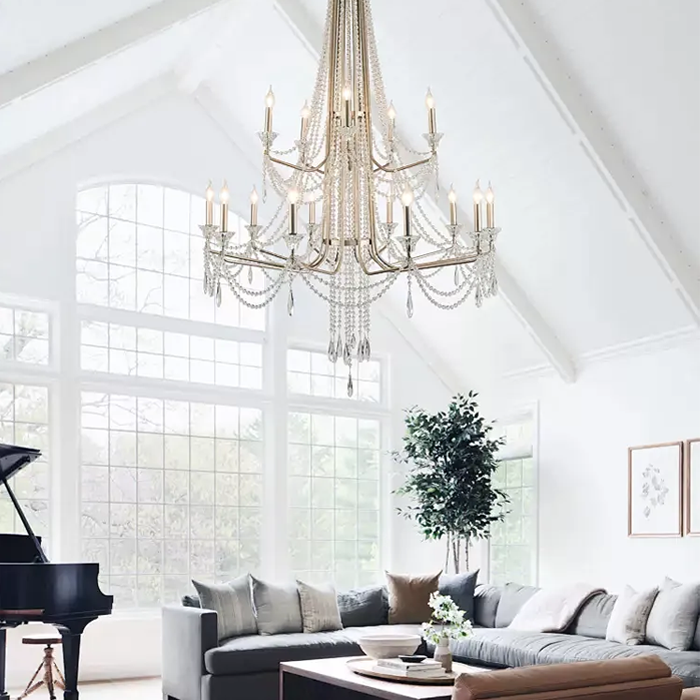 別荘空間のデザインにおける照明の詳細の焦点は何ですか?