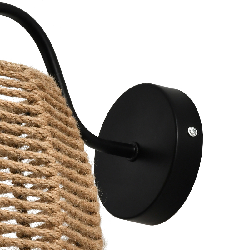 Nostalgische henneptouw slaapkamer creatieve wandlamp