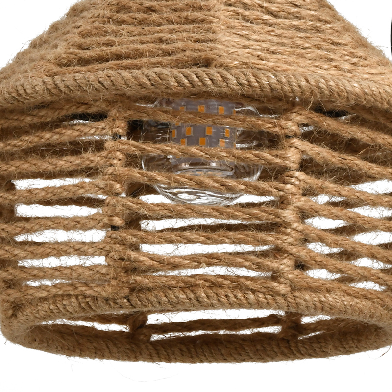 Slaapkamer rode jute persoonlijkheid koffieshop hennep touw wandlamp