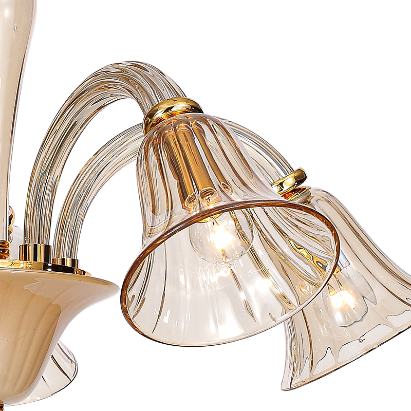 Champagne Goud Moderne Glazen Kroonluchter