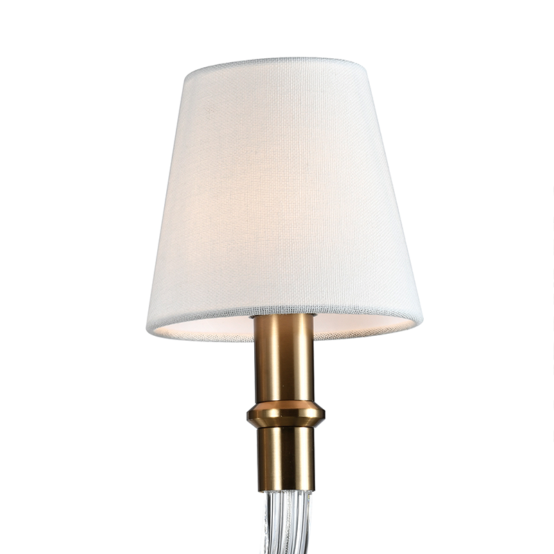 Metalen champagnebronzen glazen halkroonluchter