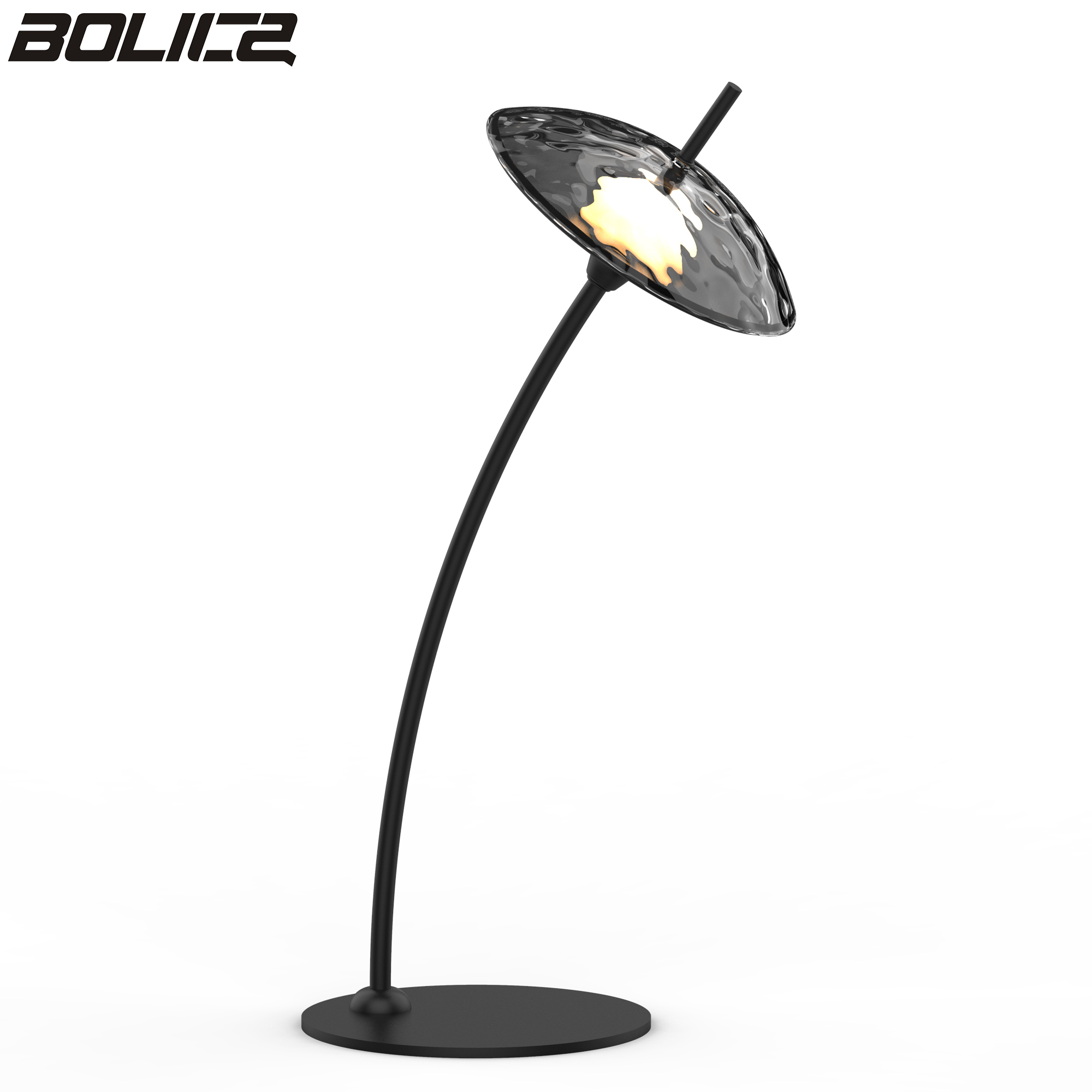 New matte black metal table lamp