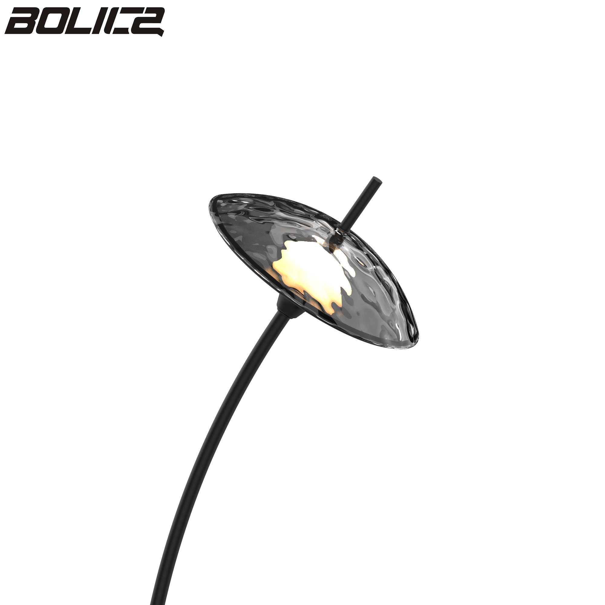 New matte black metal table lamp