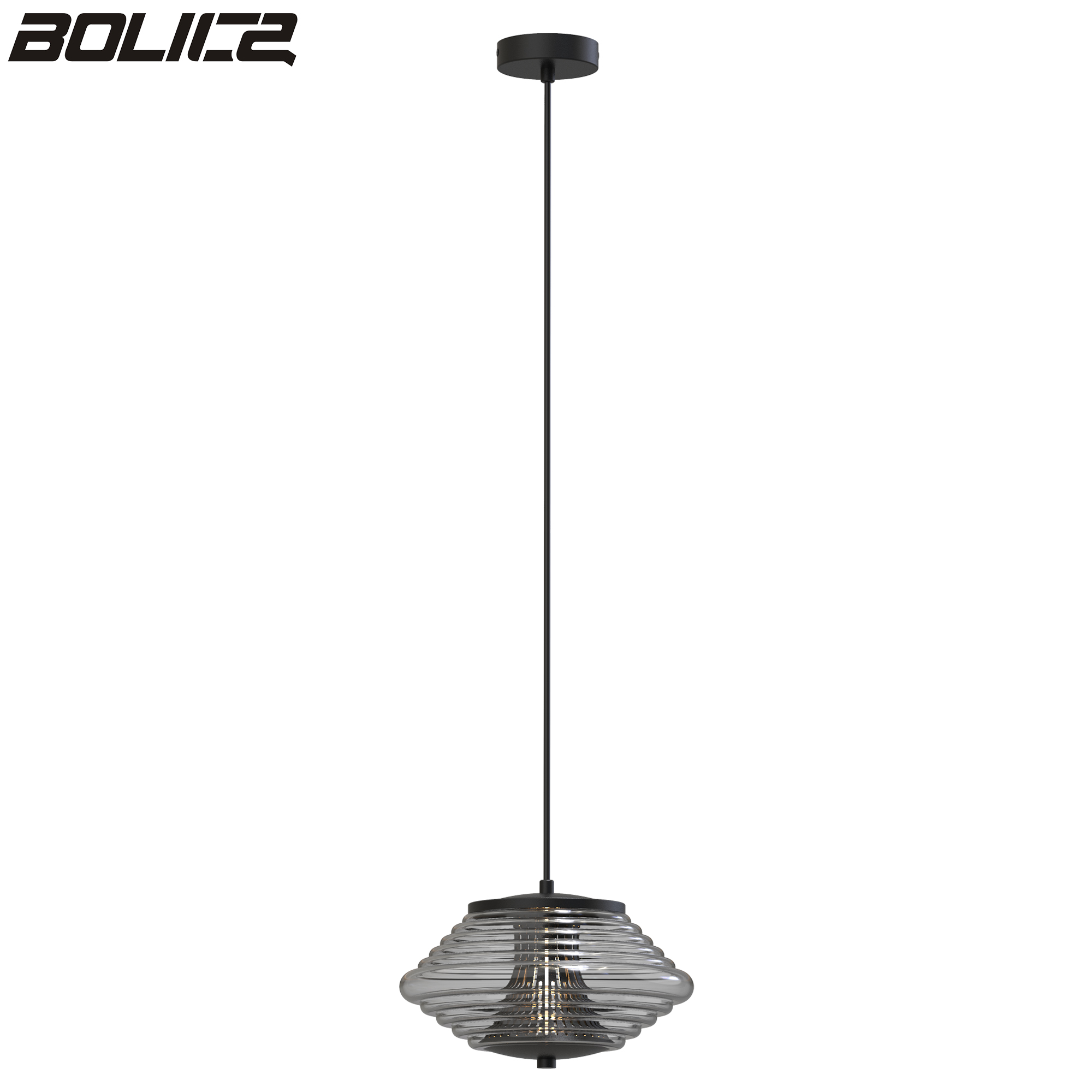Industrial style matte black chandelier