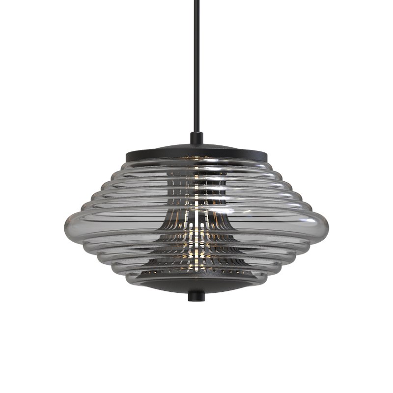 Industrial style matte black chandelier