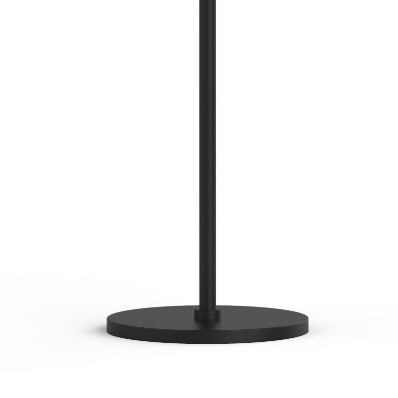 Modern LED floor lamp with glass round globe shade