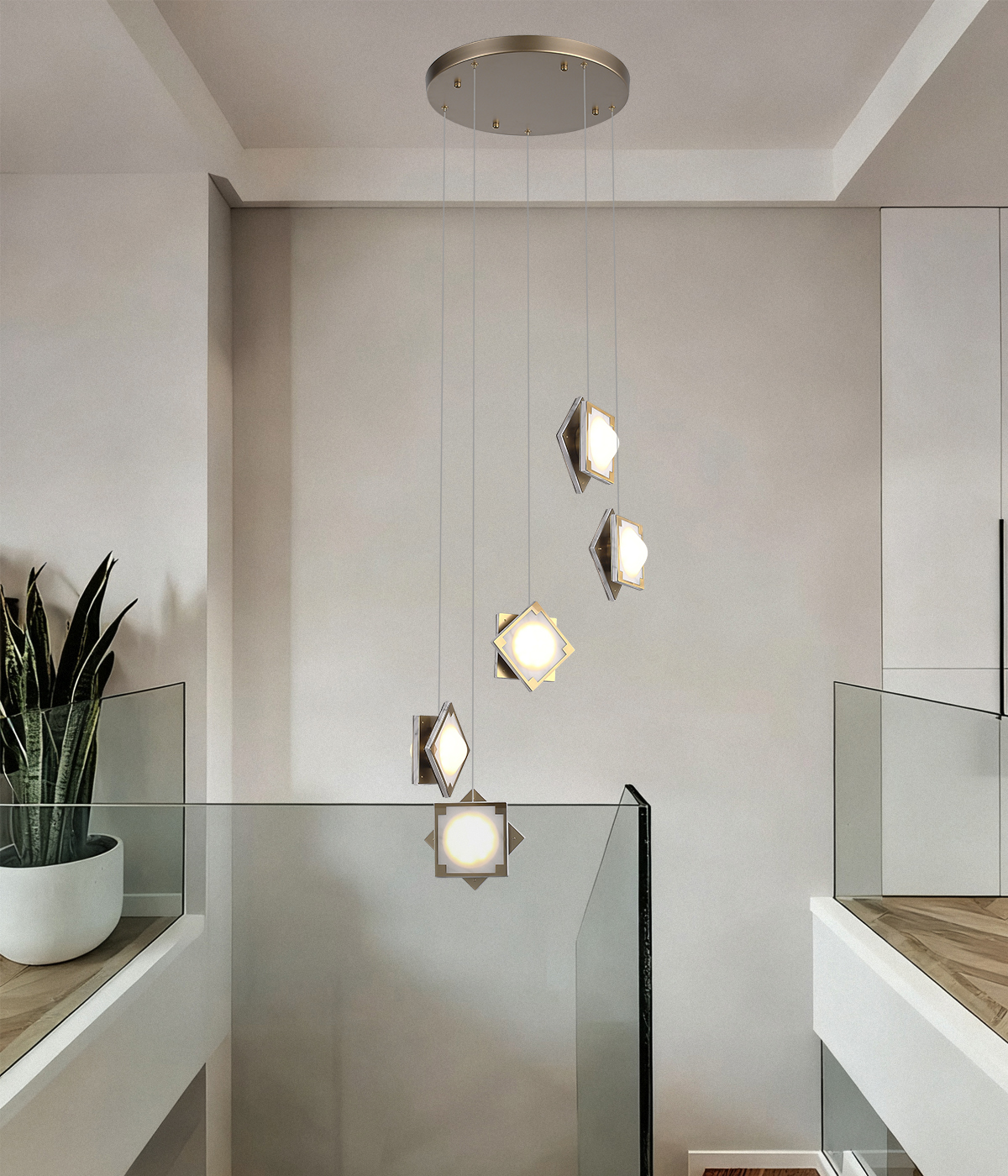 Simple style chandelier