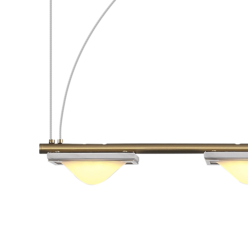 Moderne lineaire gouden kroonluchter