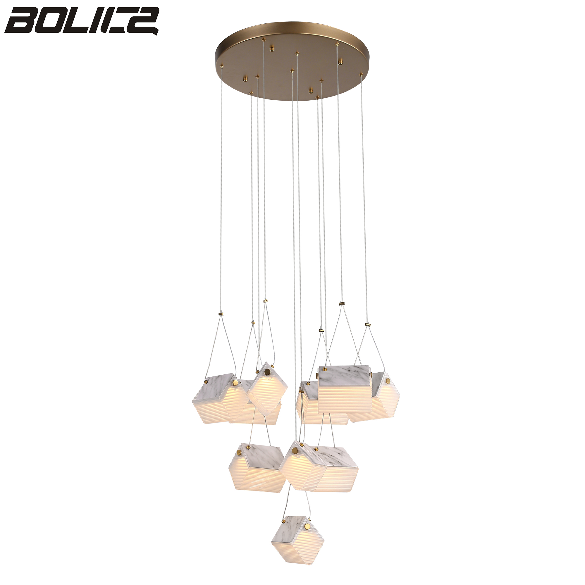 Minimalistische moderne geometrische prisma kroonluchter