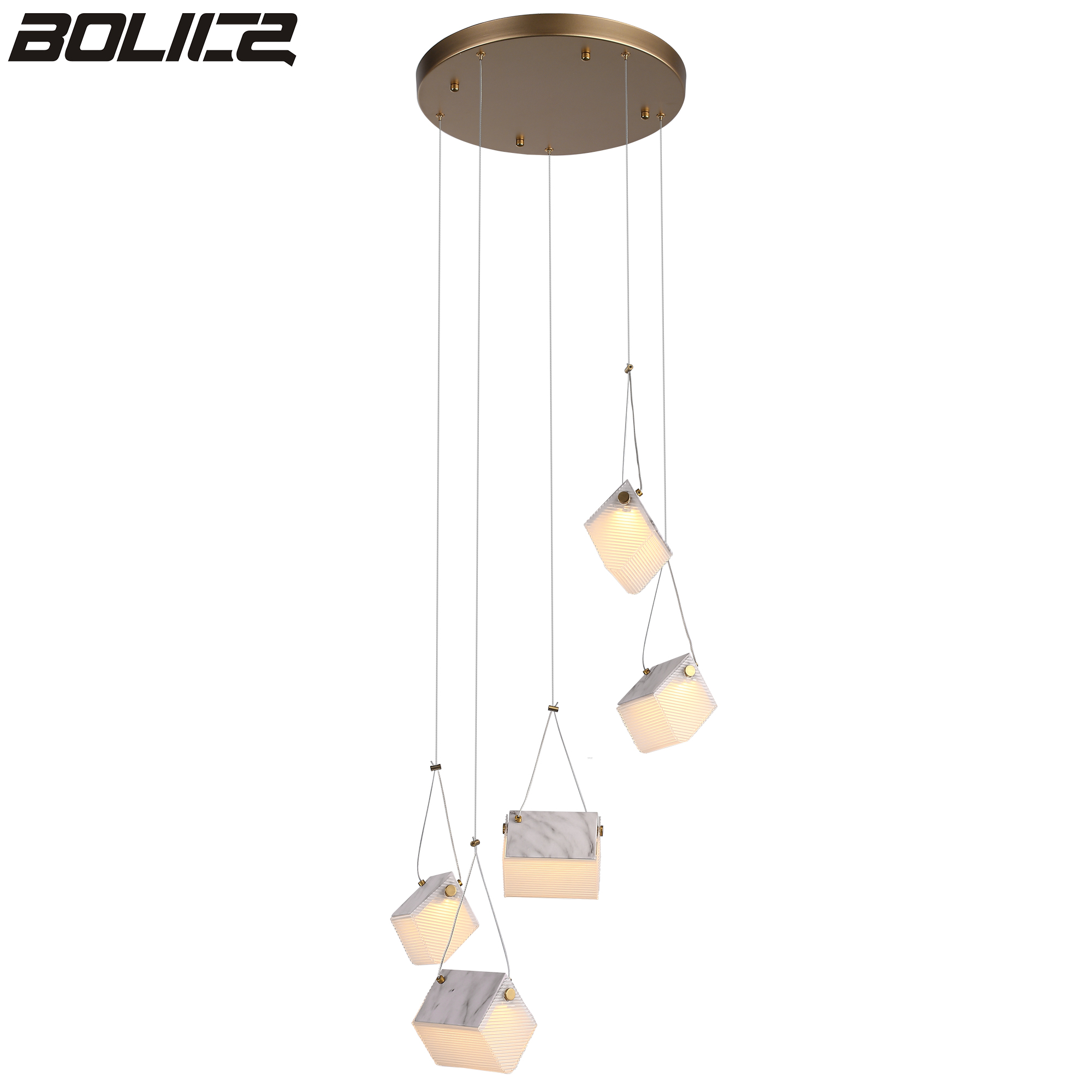 Minimalistische moderne geometrische prisma kroonluchter