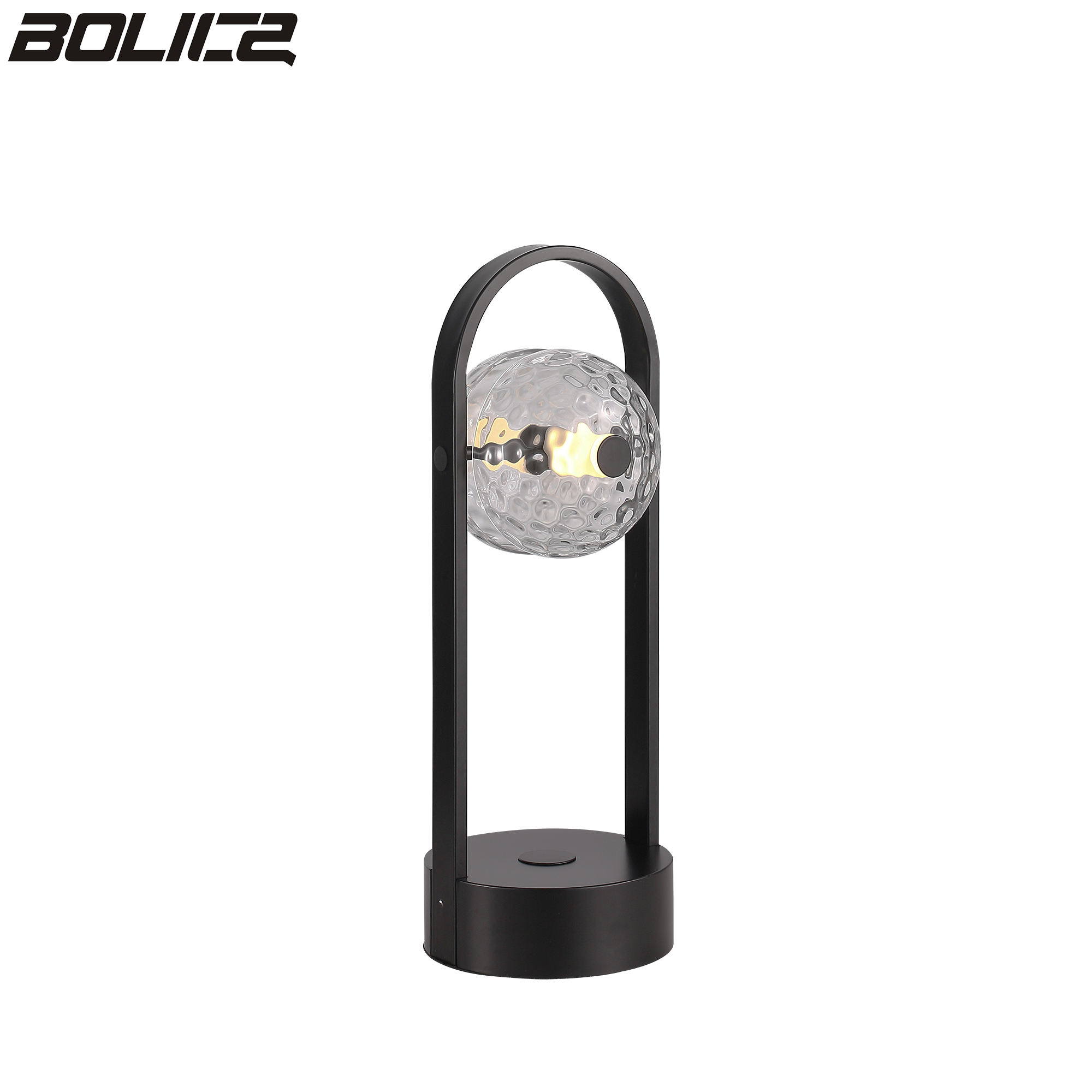 Moderne en unieke matzwarte tafellamp