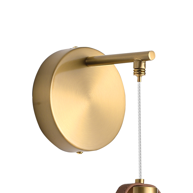 Minimalistische gouden wandhanglamp