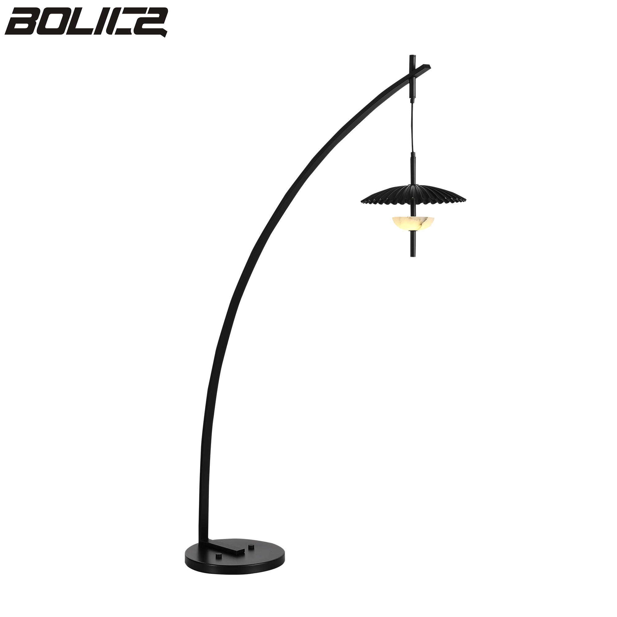 Moderne zwarte minimalistische decoratieve staande lamp