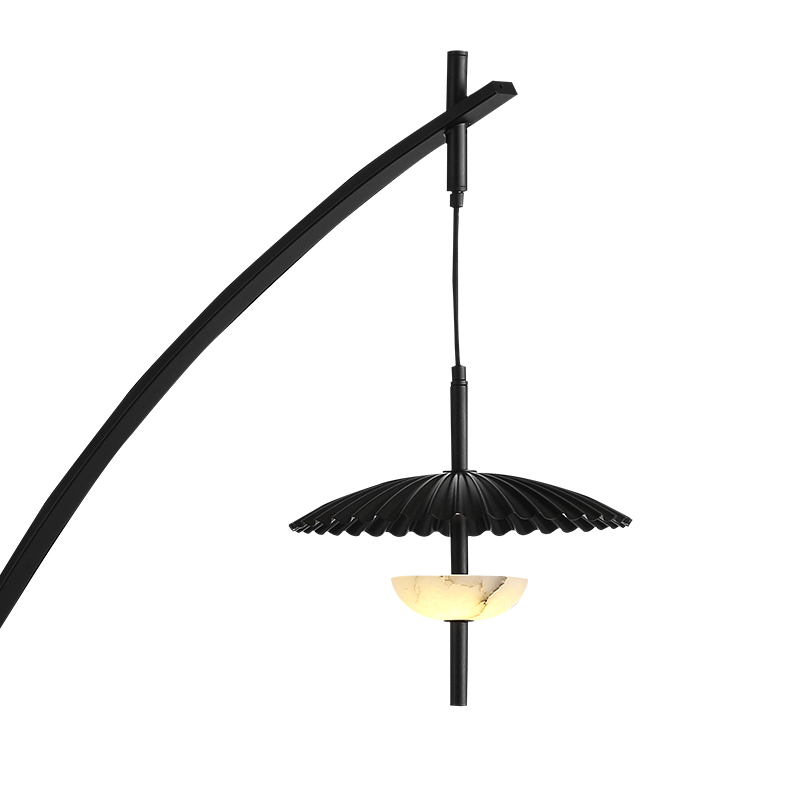 Moderne zwarte minimalistische decoratieve staande lamp