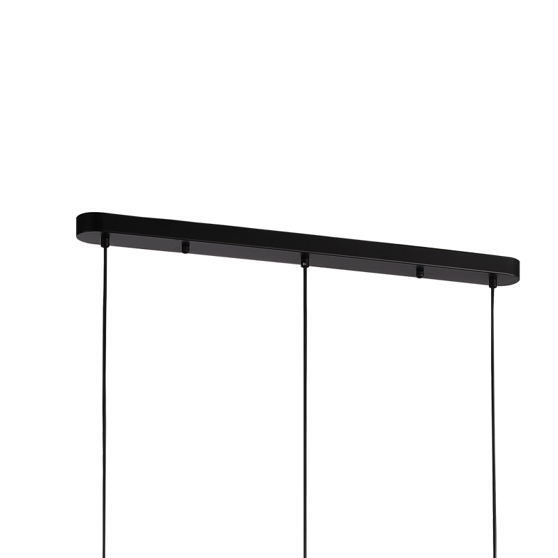 Lámpara colgante moderna negra para isla de cocina