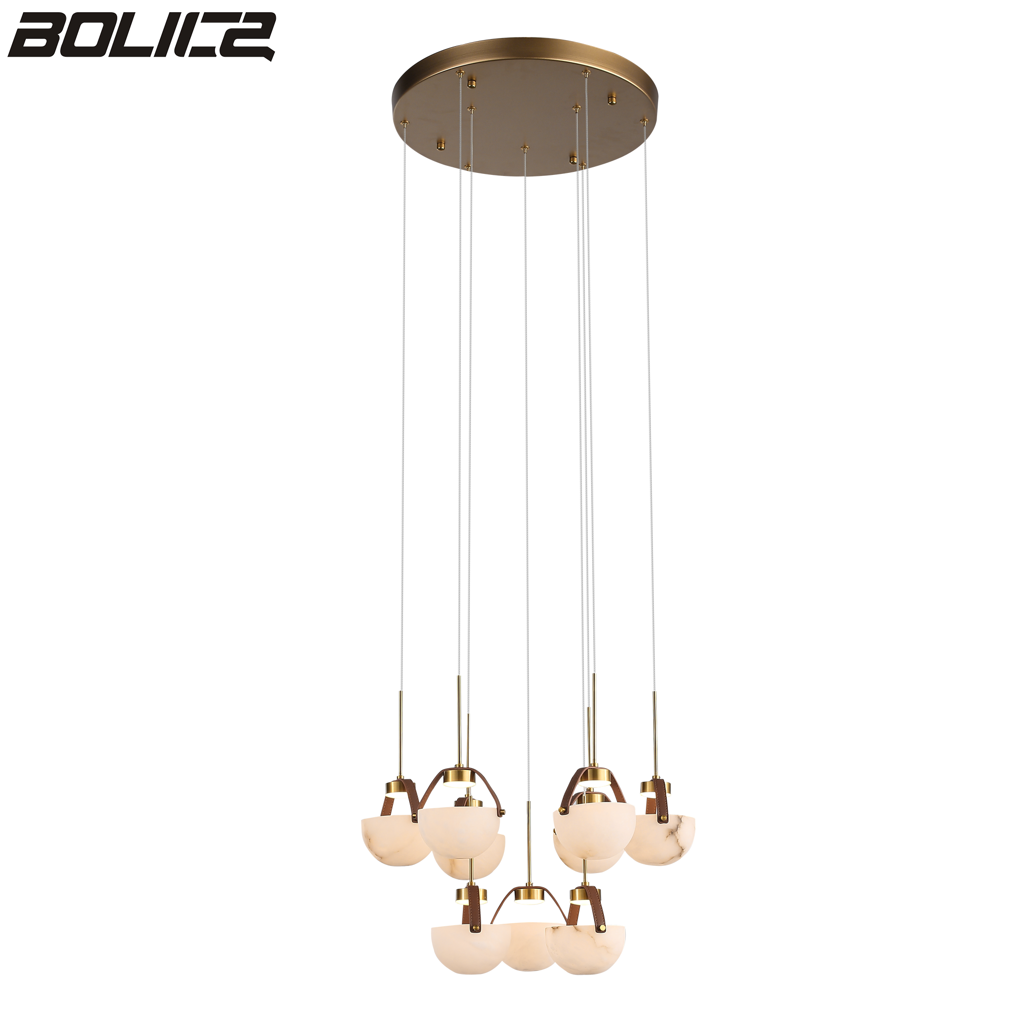 Lámpara de araña moderna y única, lámpara de araña de cadena larga, luz para escalera