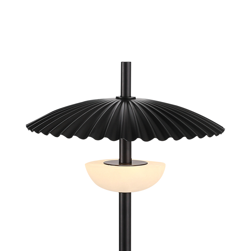 Abajur de mesa moderno em preto alabastro