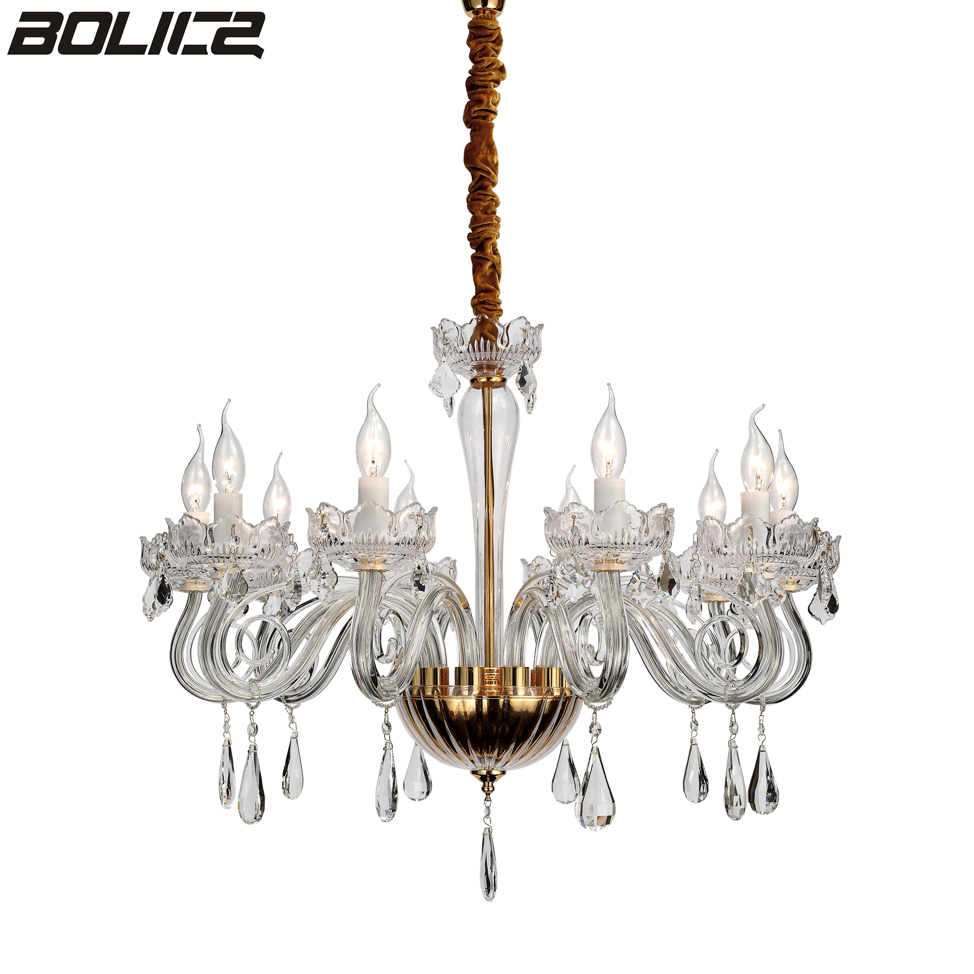 Lustre classique en cristal Golden Hall